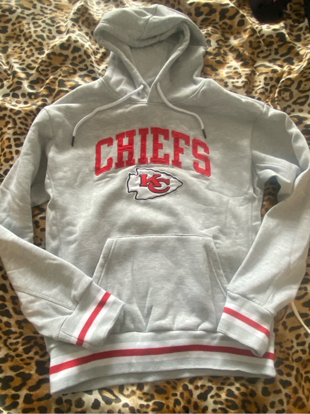 Cool NFL Chiefs Graphic Gray Hoodie
